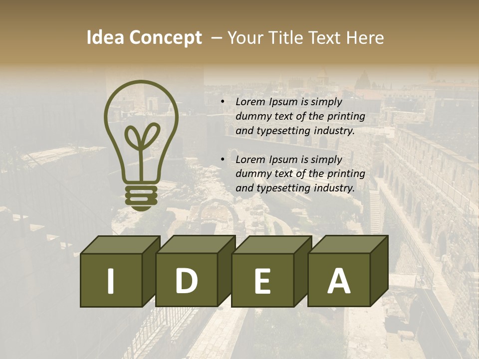 Cityscape Wall Jerusalem PowerPoint Template