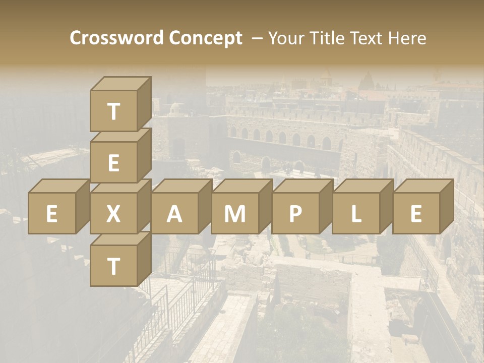 Cityscape Wall Jerusalem PowerPoint Template