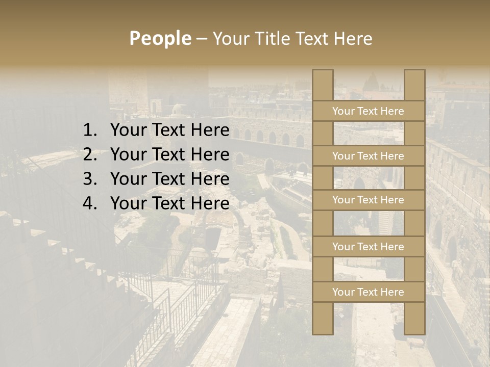 Cityscape Wall Jerusalem PowerPoint Template