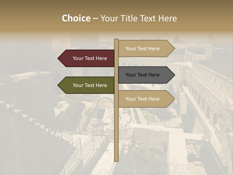 Cityscape Wall Jerusalem PowerPoint Template