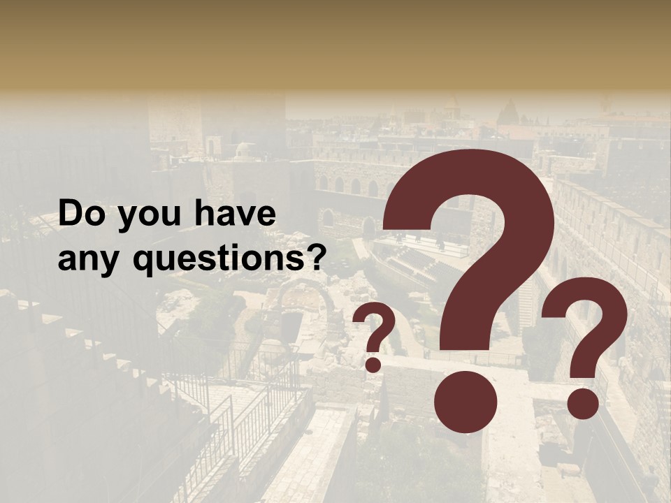 Cityscape Wall Jerusalem PowerPoint Template