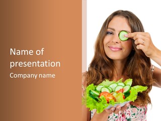 Summer Funny Salad PowerPoint Template