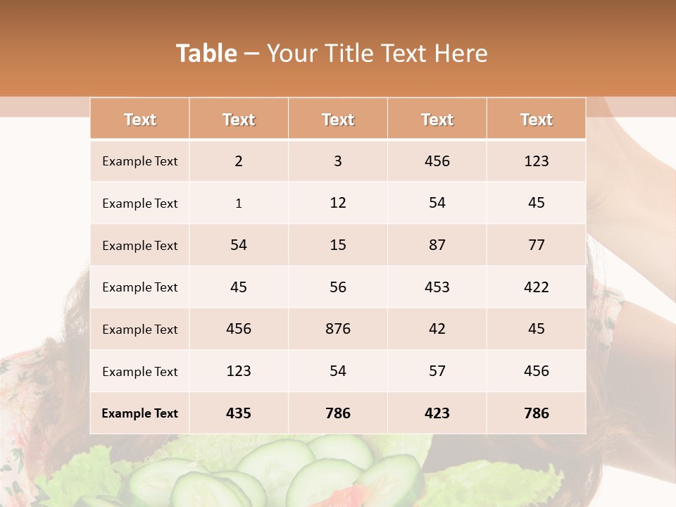 Summer Funny Salad PowerPoint Template