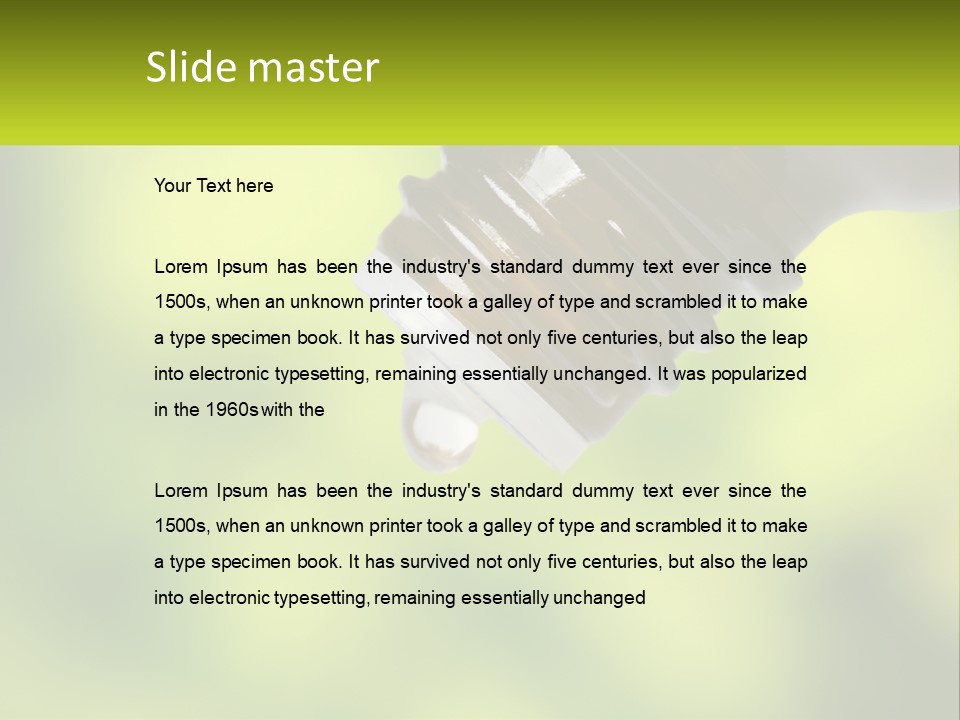 Massage Pipette Treatment PowerPoint Template