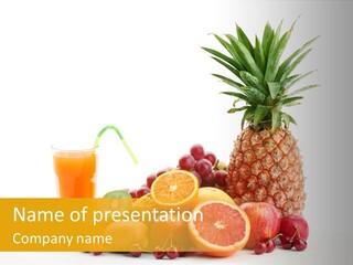 Blended Grape Yellow PowerPoint Template