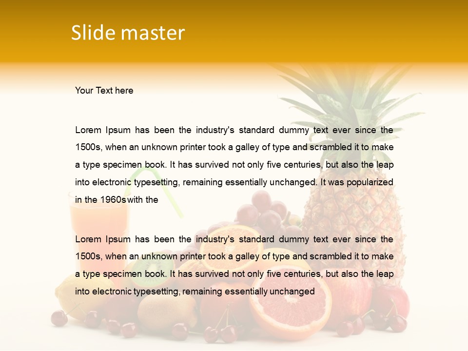Blended Grape Yellow PowerPoint Template