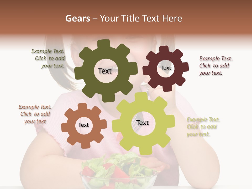 Fork Holding People PowerPoint Template