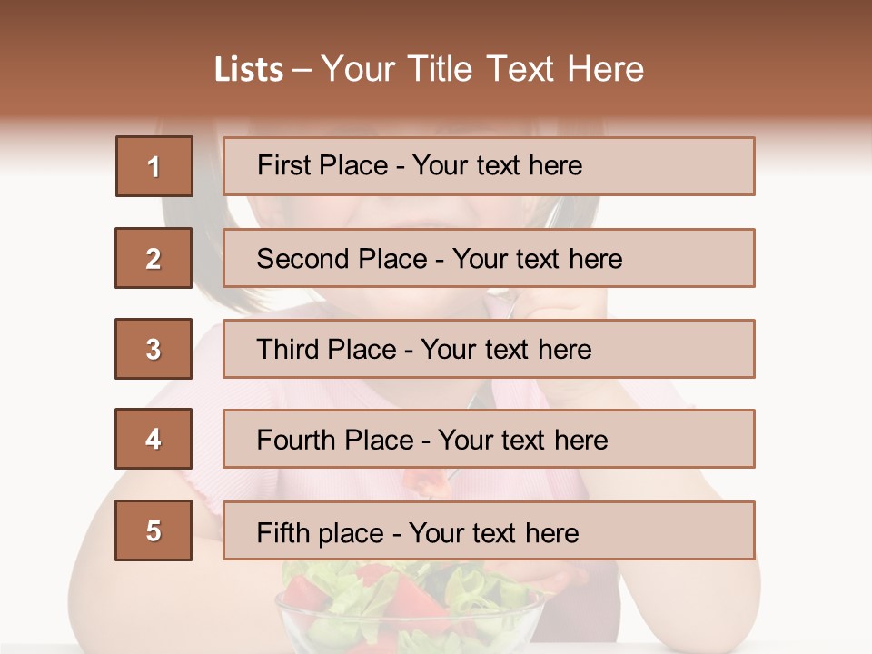 Fork Holding People PowerPoint Template
