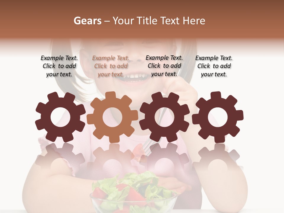 Fork Holding People PowerPoint Template