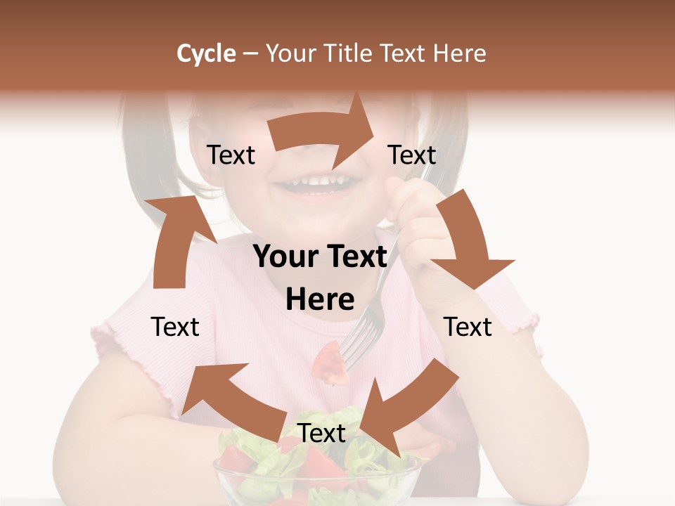 Fork Holding People PowerPoint Template