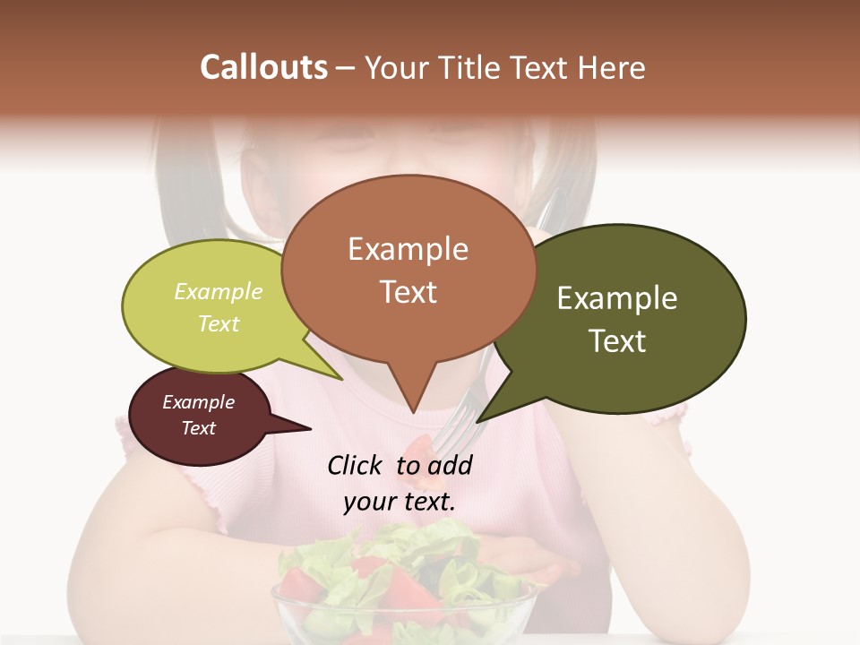 Fork Holding People PowerPoint Template