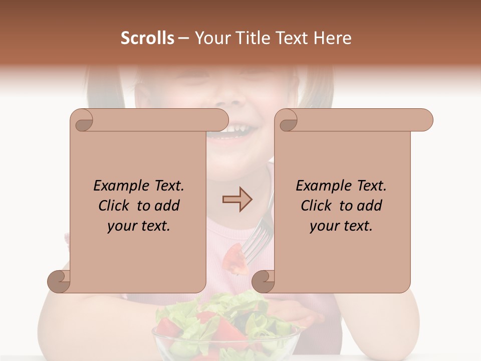 Fork Holding People PowerPoint Template