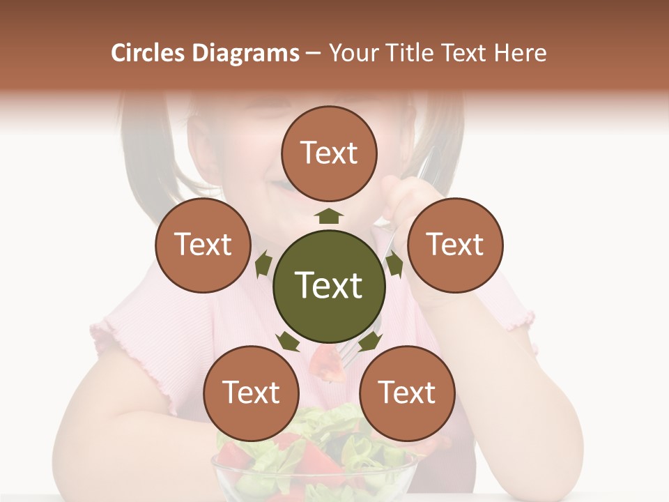 Fork Holding People PowerPoint Template