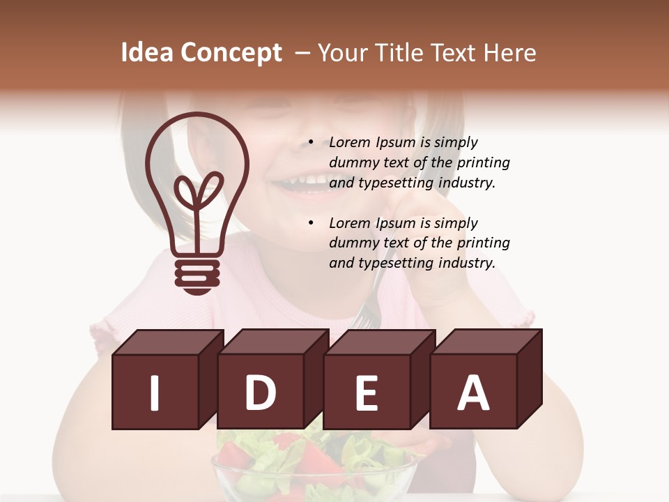 Fork Holding People PowerPoint Template