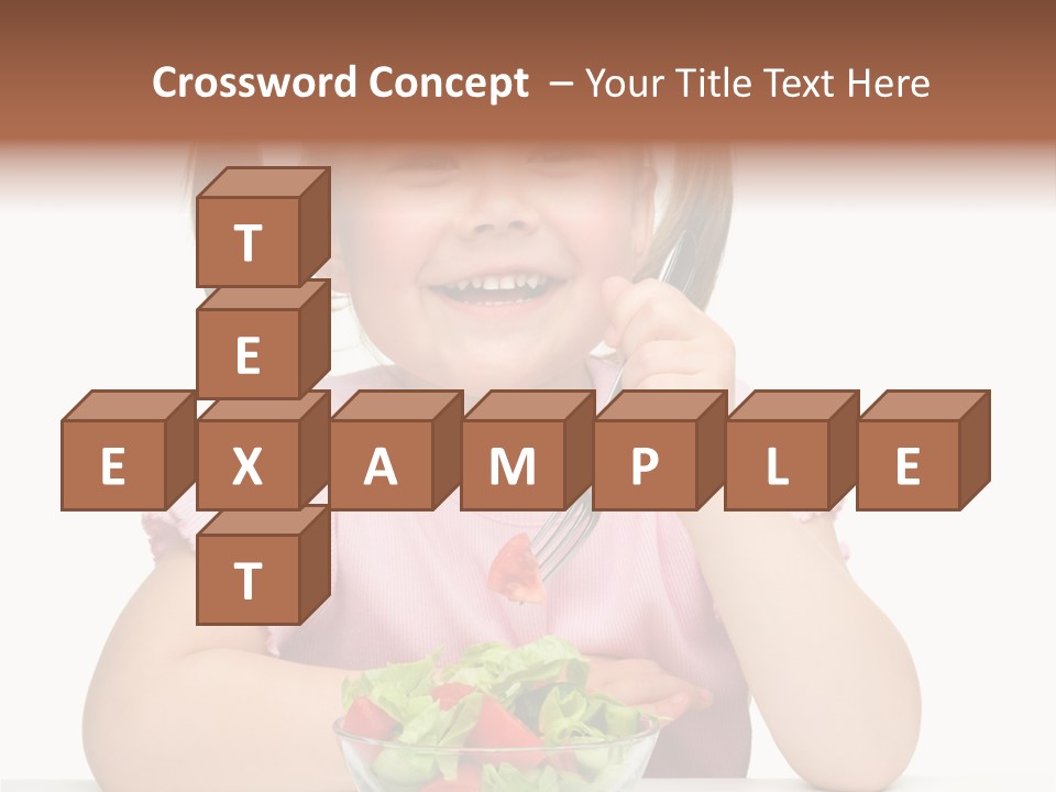 Fork Holding People PowerPoint Template