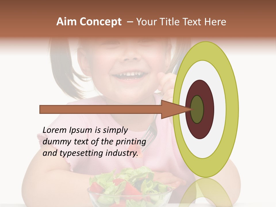 Fork Holding People PowerPoint Template