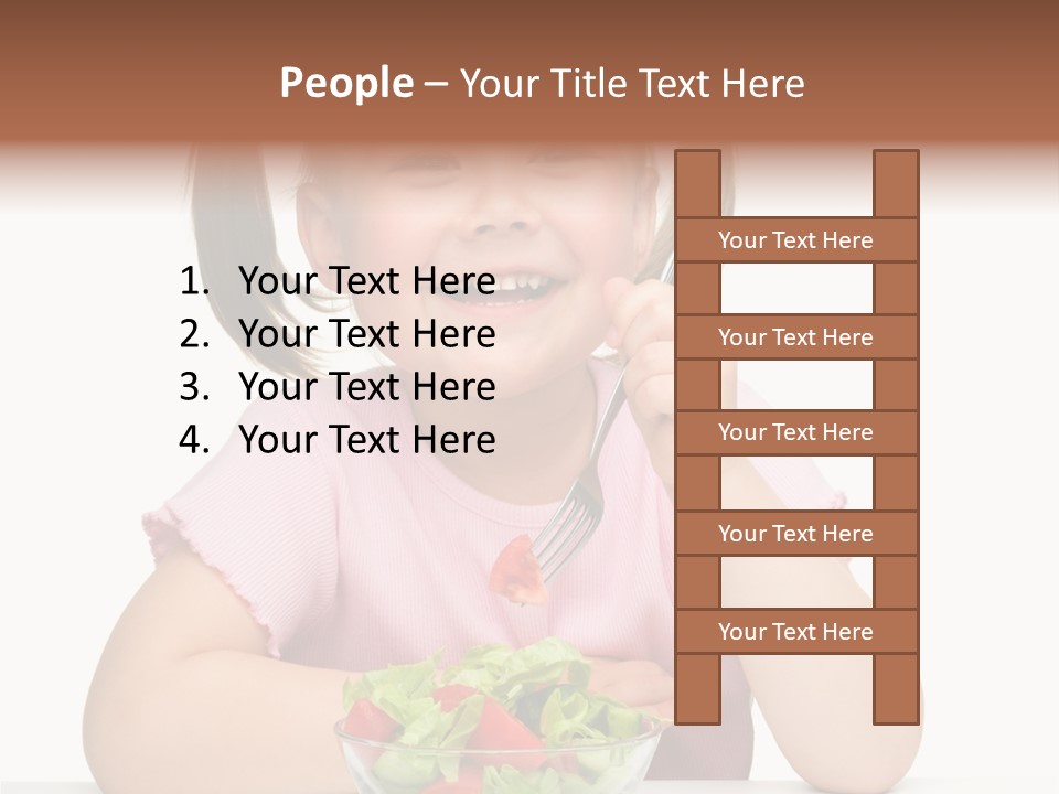 Fork Holding People PowerPoint Template