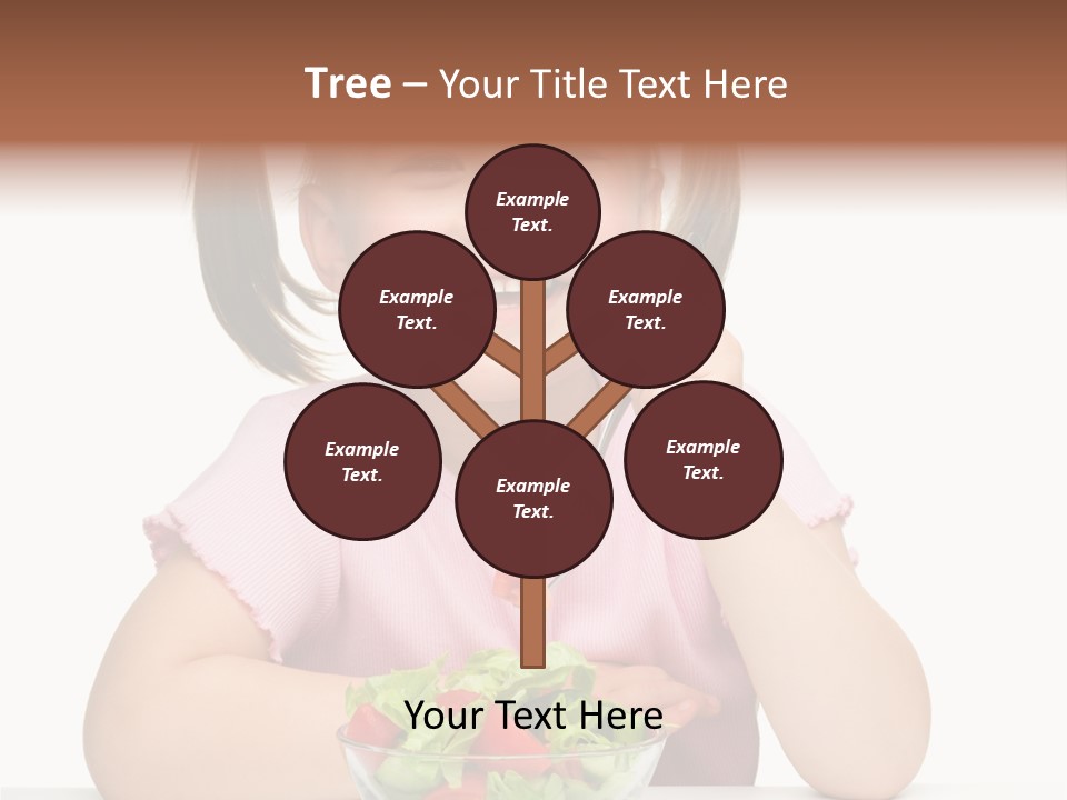 Fork Holding People PowerPoint Template