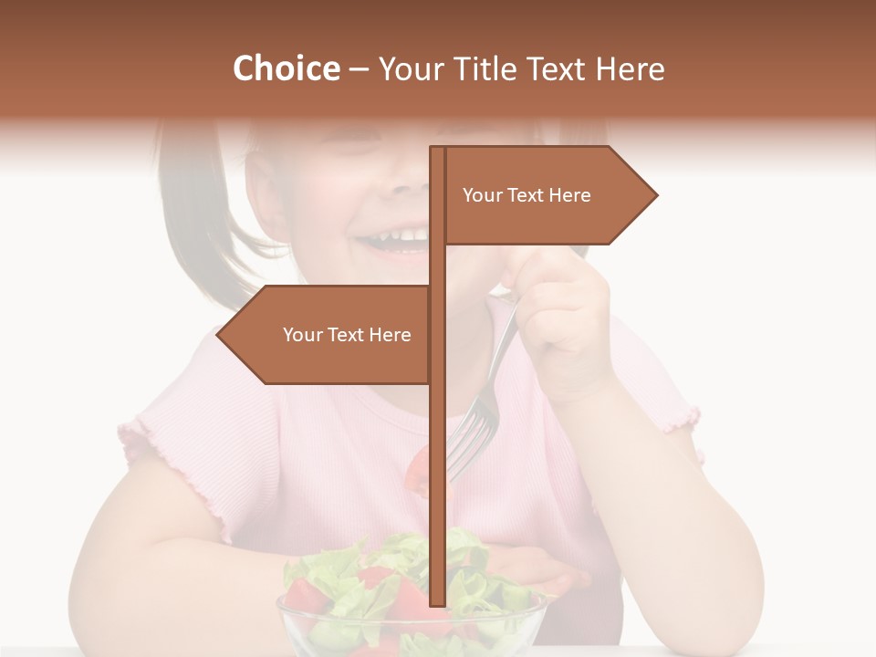 Fork Holding People PowerPoint Template