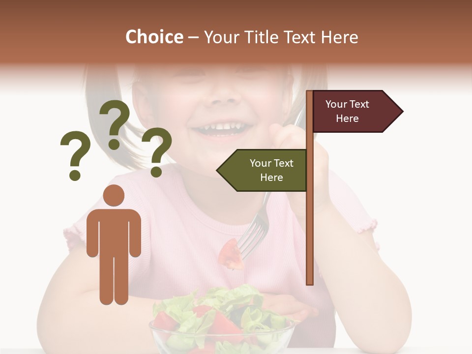 Fork Holding People PowerPoint Template