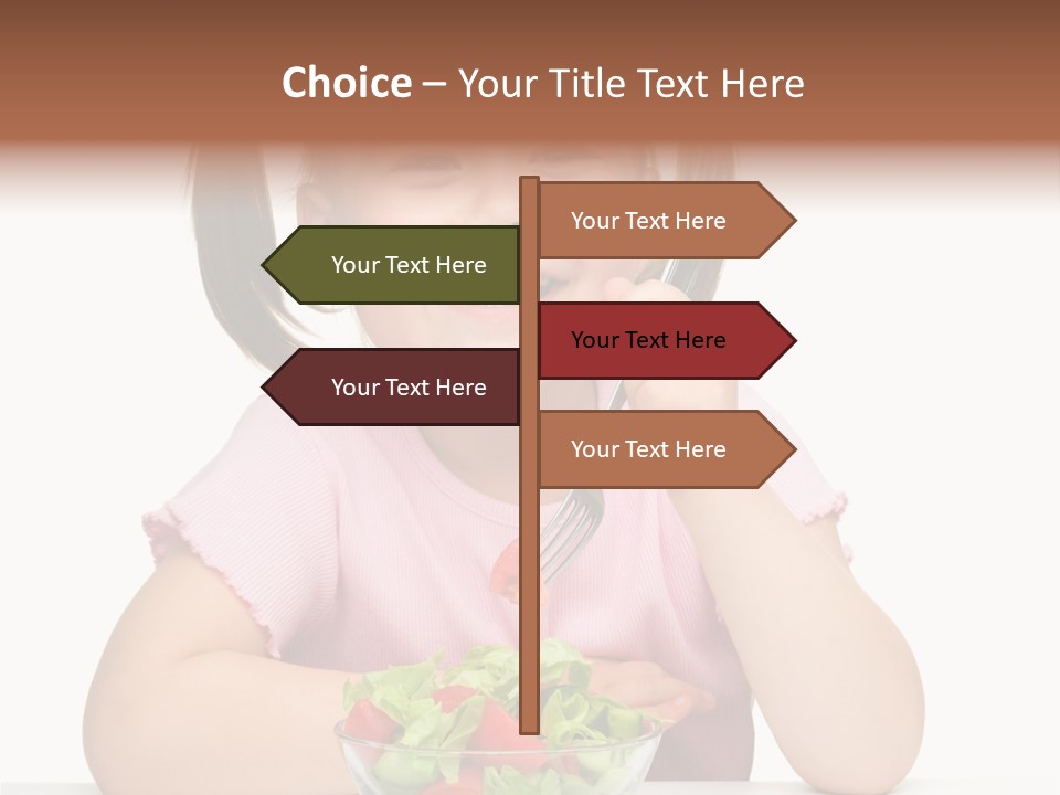 Fork Holding People PowerPoint Template