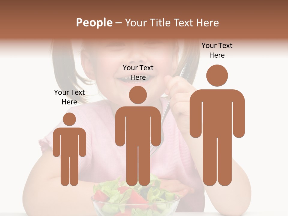 Fork Holding People PowerPoint Template
