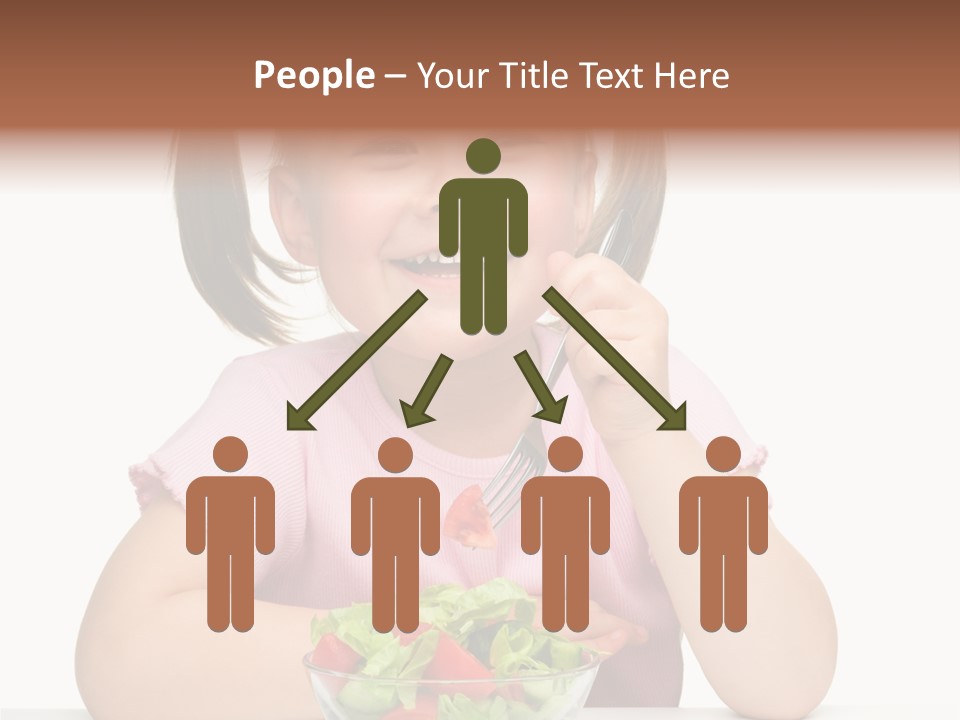 Fork Holding People PowerPoint Template