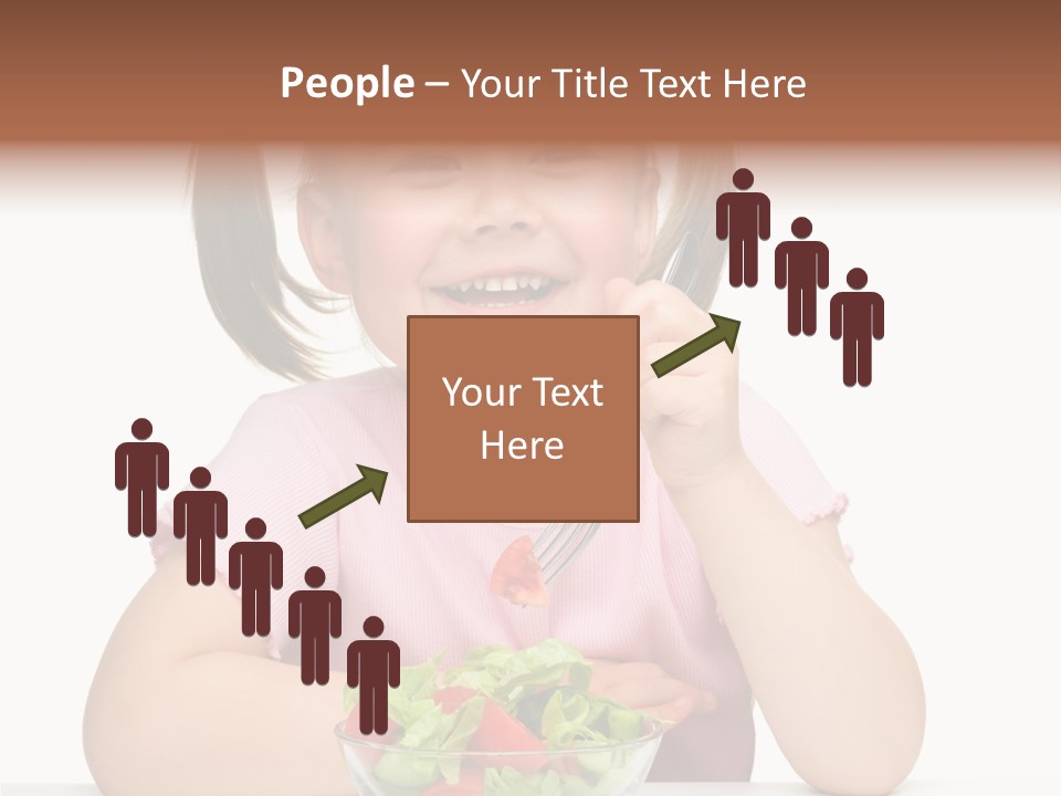 Fork Holding People PowerPoint Template