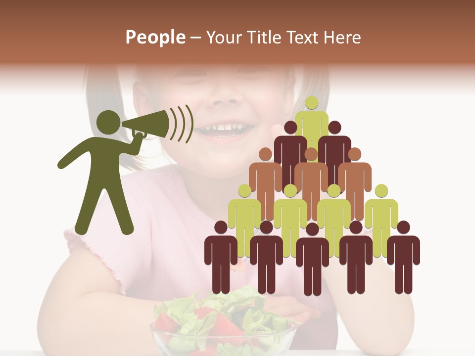 Fork Holding People PowerPoint Template