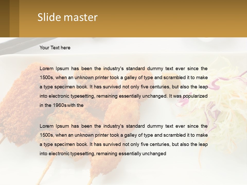 Gourmet Pork Plate PowerPoint Template