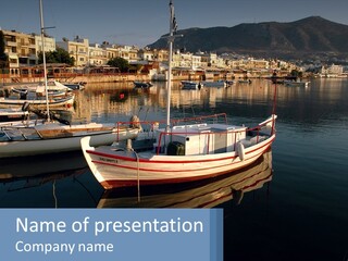 Greece Coast Hersonissos PowerPoint Template