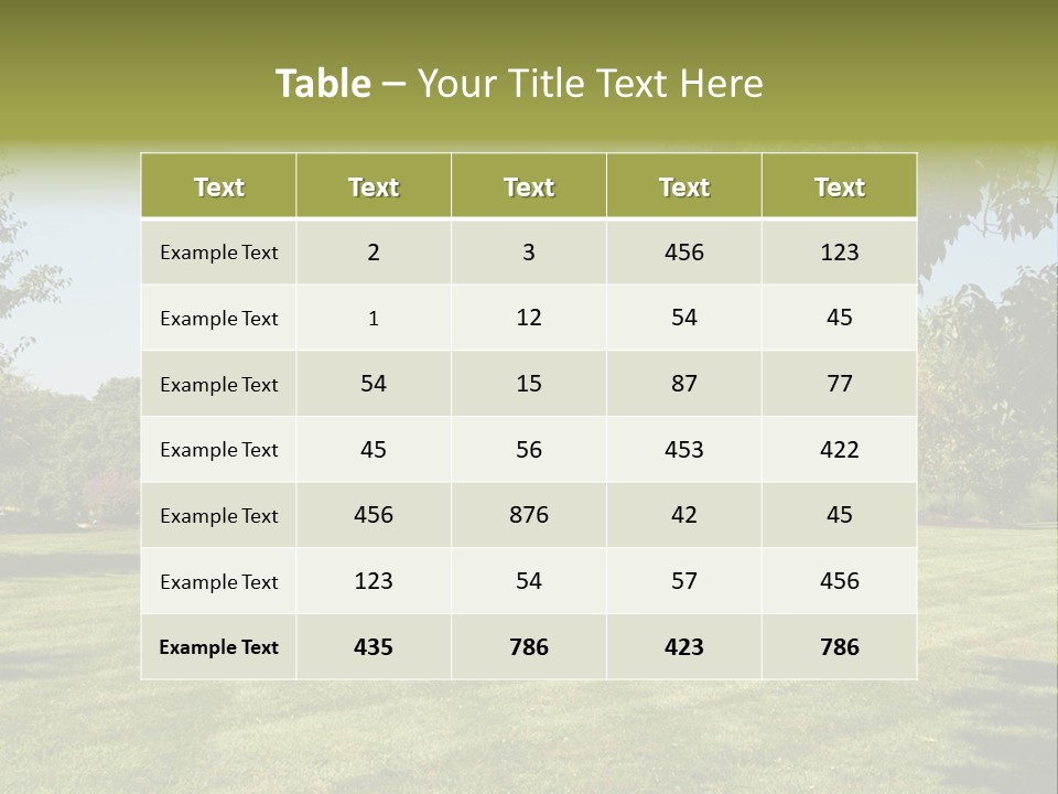 Field Landscape Acres PowerPoint Template