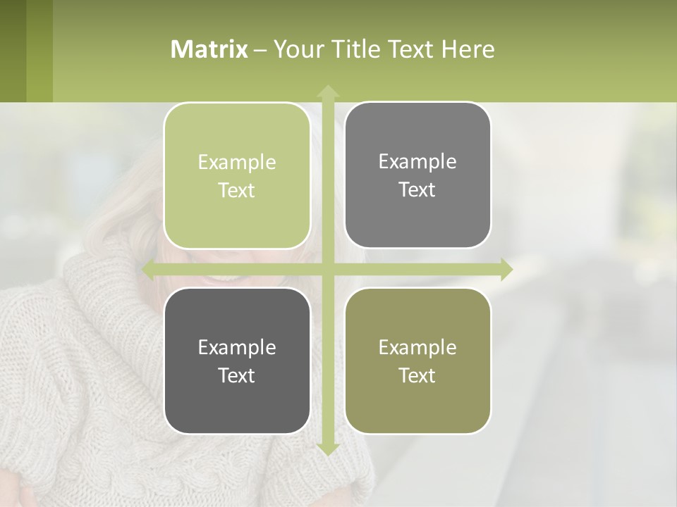 White Hair Looking At Camera Beautiful PowerPoint Template