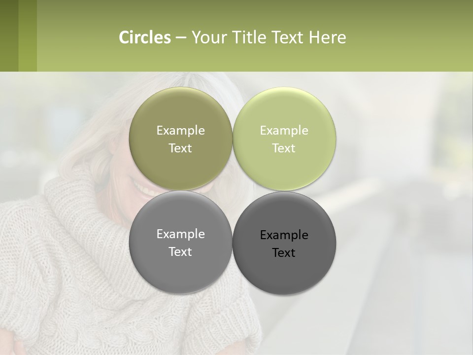 White Hair Looking At Camera Beautiful PowerPoint Template