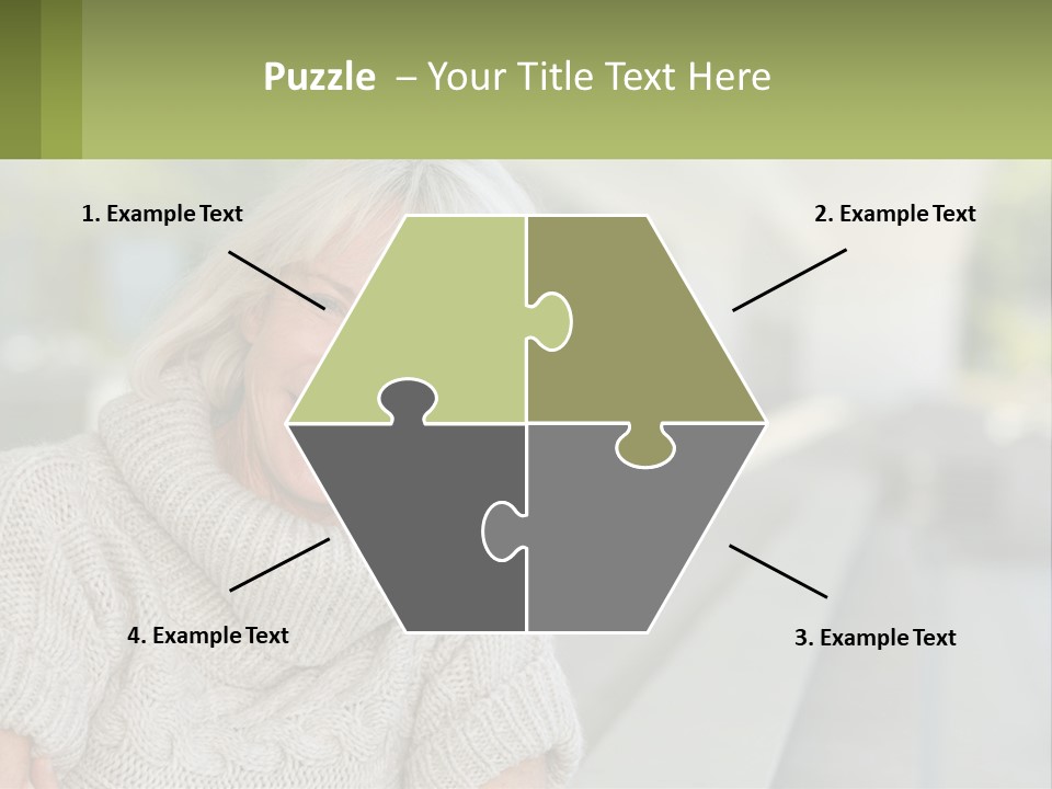 White Hair Looking At Camera Beautiful PowerPoint Template