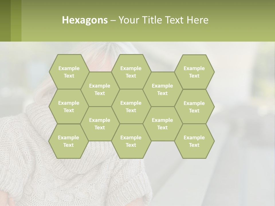 White Hair Looking At Camera Beautiful PowerPoint Template