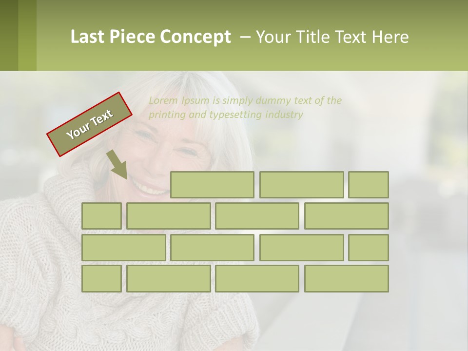 White Hair Looking At Camera Beautiful PowerPoint Template