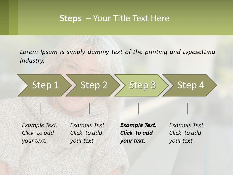 White Hair Looking At Camera Beautiful PowerPoint Template