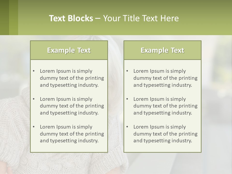 White Hair Looking At Camera Beautiful PowerPoint Template