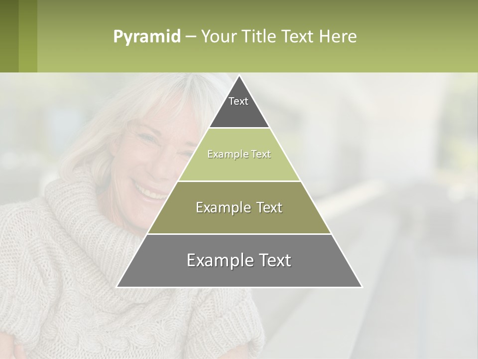 White Hair Looking At Camera Beautiful PowerPoint Template