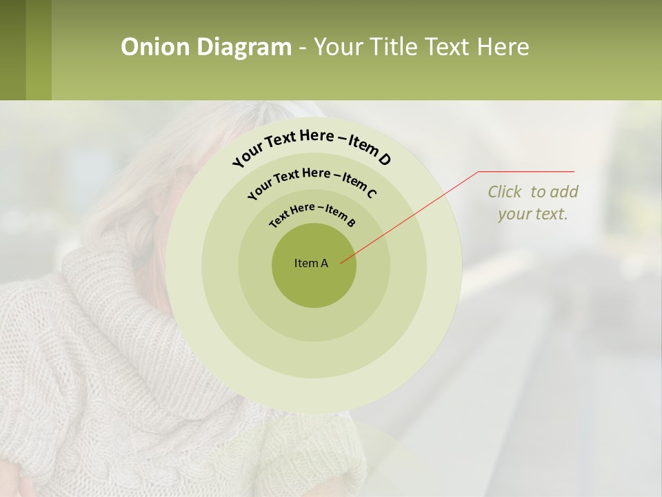 White Hair Looking At Camera Beautiful PowerPoint Template