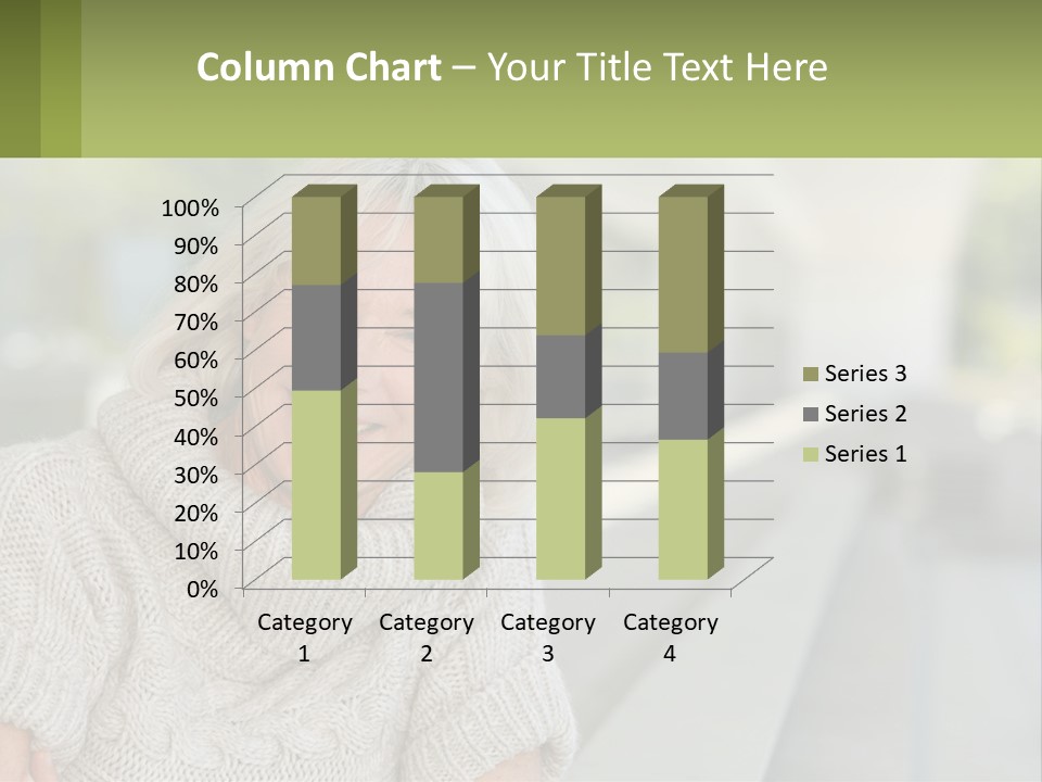 White Hair Looking At Camera Beautiful PowerPoint Template