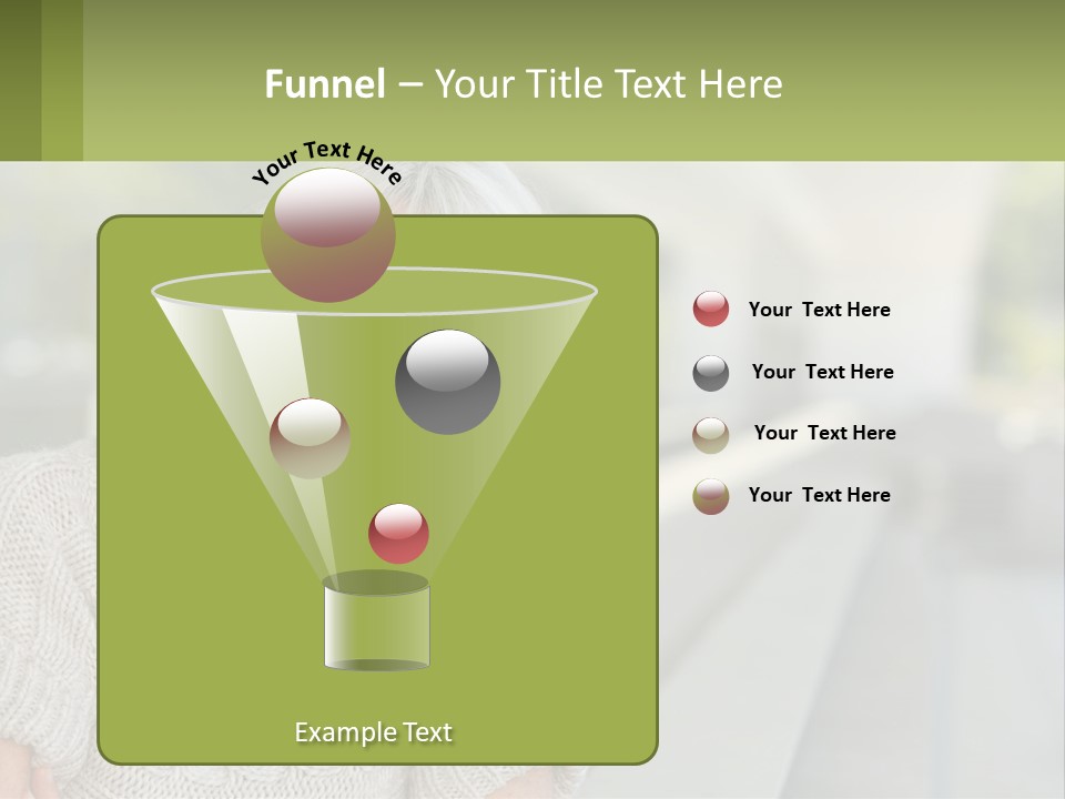 White Hair Looking At Camera Beautiful PowerPoint Template