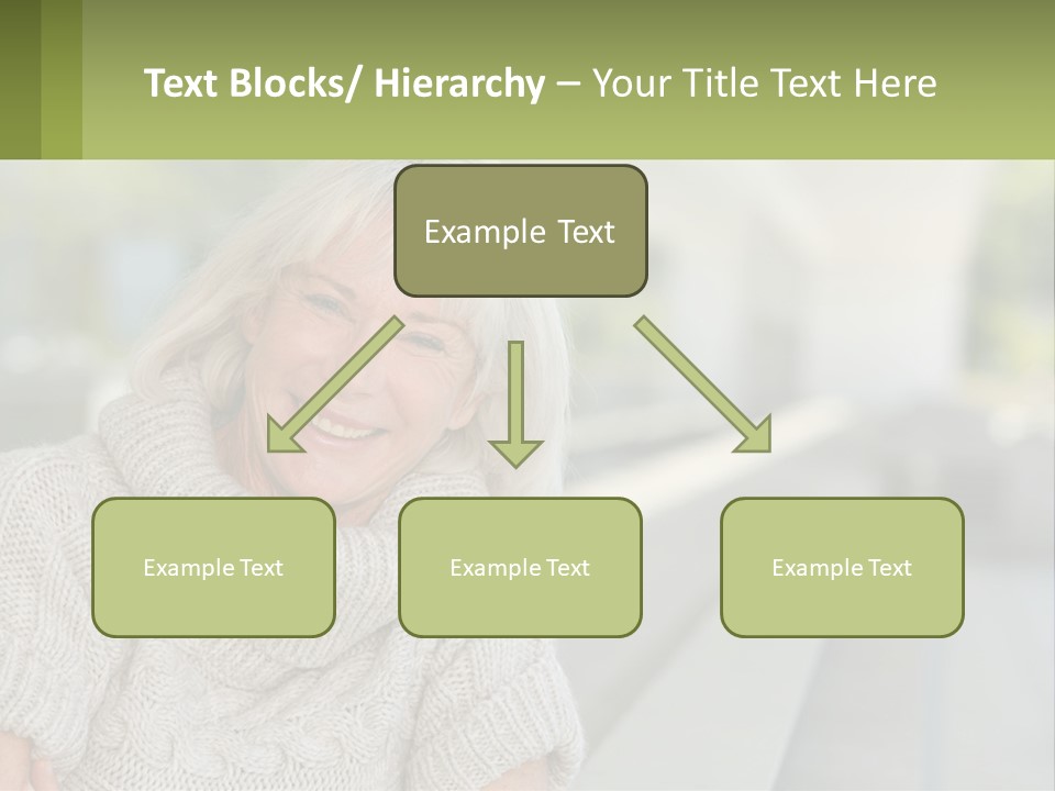 White Hair Looking At Camera Beautiful PowerPoint Template