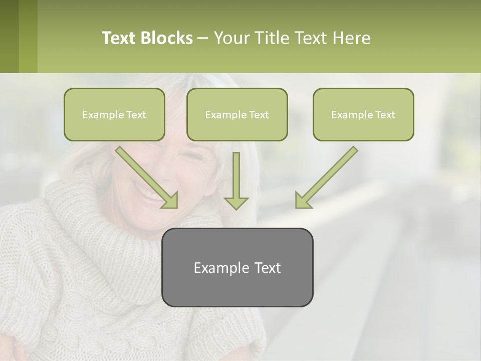 White Hair Looking At Camera Beautiful PowerPoint Template