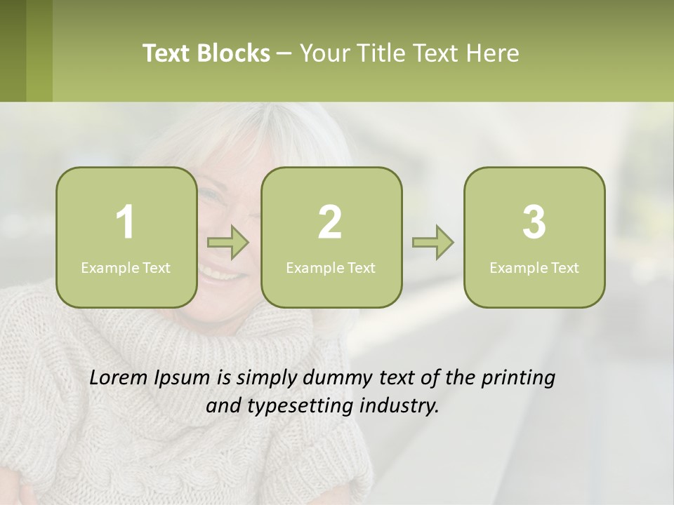 White Hair Looking At Camera Beautiful PowerPoint Template