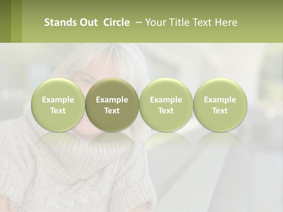 White Hair Looking At Camera Beautiful PowerPoint Template