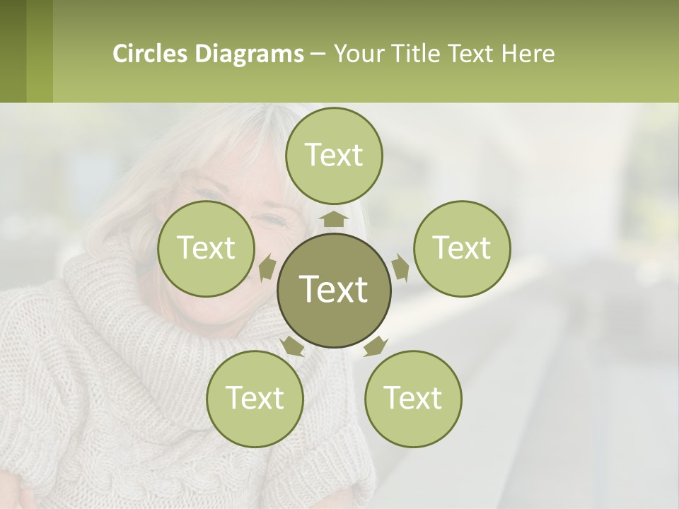 White Hair Looking At Camera Beautiful PowerPoint Template