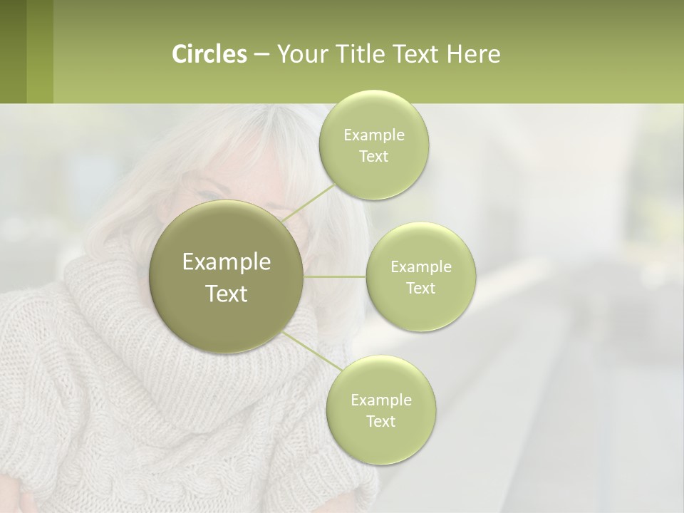 White Hair Looking At Camera Beautiful PowerPoint Template