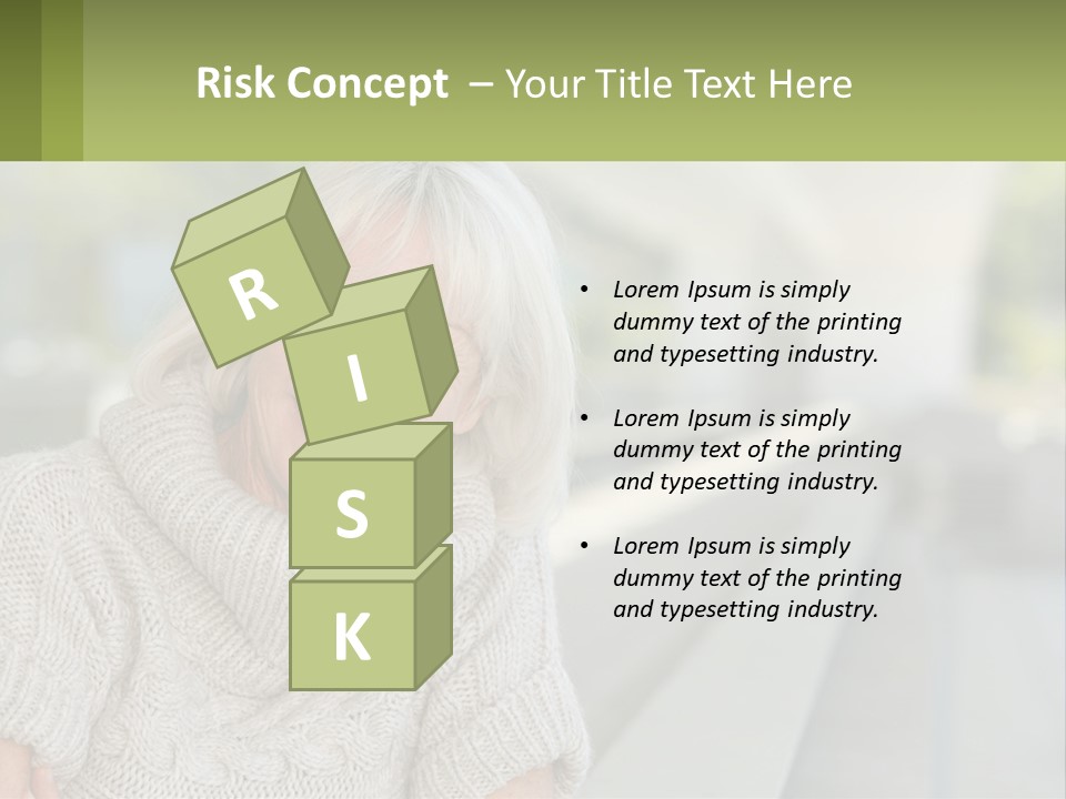 White Hair Looking At Camera Beautiful PowerPoint Template